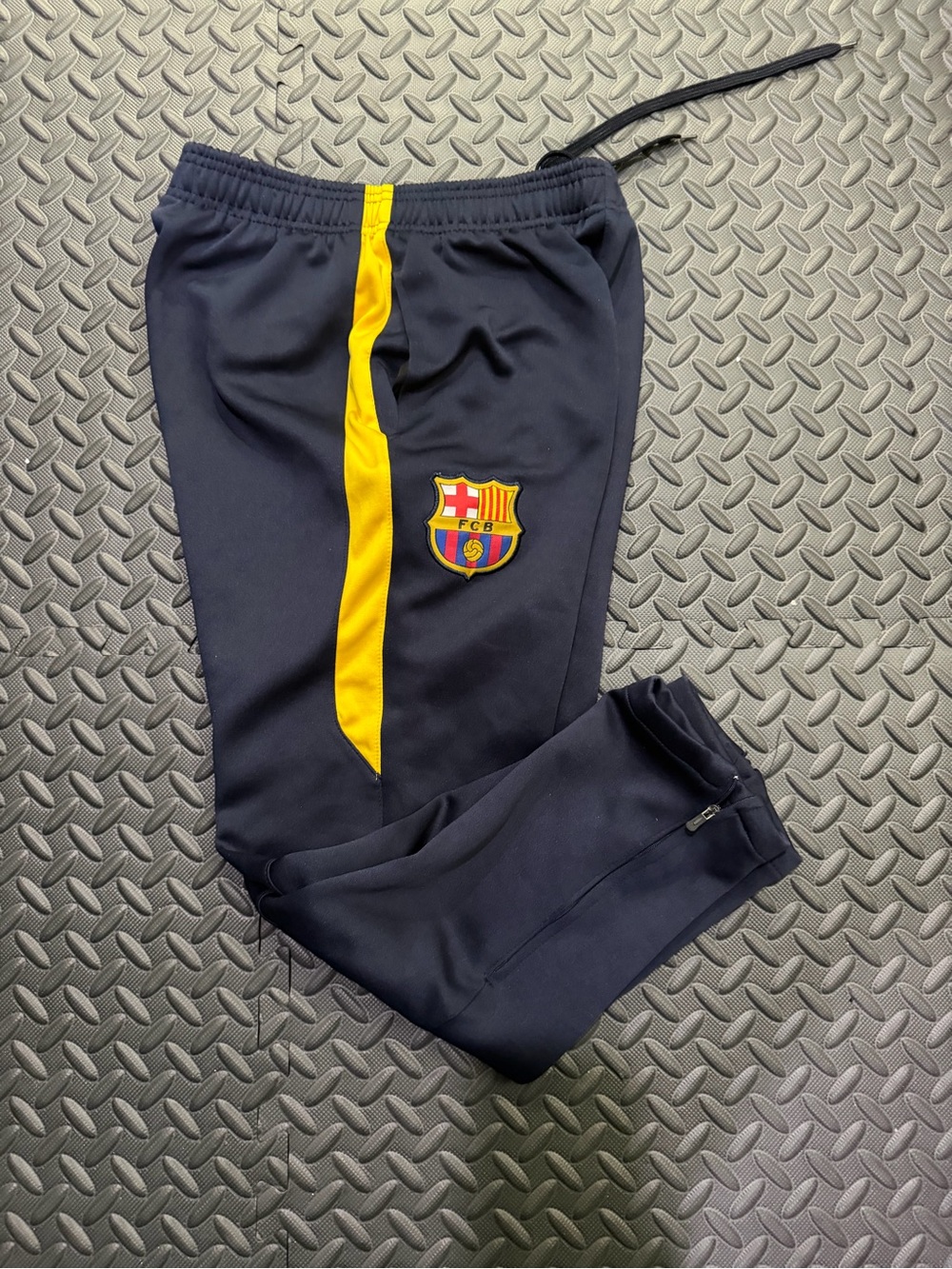 FC Barcelona Soccer Navy & Yellow Track Pants